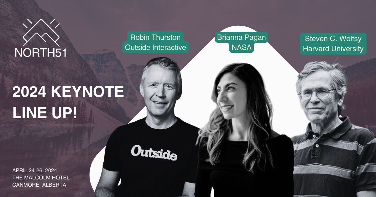 The 2024 Keynote Line Up is Complete! We're excited to announce Robin Thurston from @outsidemagazine, @Brianna_R_Pagan from @NASA and Steven Wolfsy from @Harvard as our keynote lineup this year! Early bird ends on Friday, January 5 - register here: buff.ly/3vn4Bot