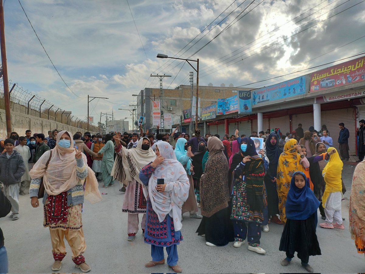 We are on roads for our loved ones. Today's protest at Quetta against #EnforcedDisappearances and #BalochGenocide