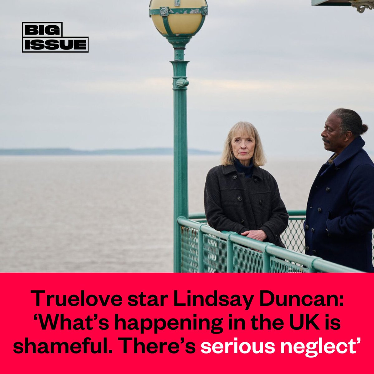 Lindsay Duncan and @clarkepeters, stars of Channel 4’s Truelove talk to @adey70 about how revolutionary it is for a TV drama to focus on the over-70s. Truelove starts tonight on Channel 4 at 9pm 📺 Read the interview below 👇 bigissue.com/culture/tv/tru…