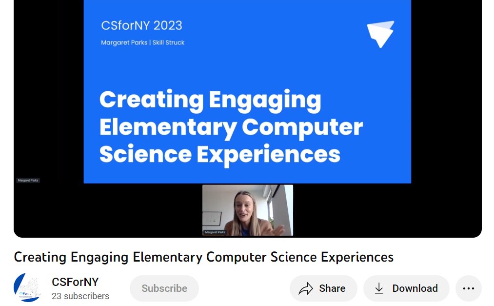 We’re kicking of 2024 by amplifying the positive impact of early introduction to #CS. Learn more about: Creating Engaging Elementary Computer Science Experiences, by viewing our 2023 #CSForNY State Summit session➡️bit.ly/47kNwcM.  #codingisforeveryone #STEM