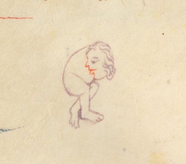 stare at own ass, france, ca. 1330