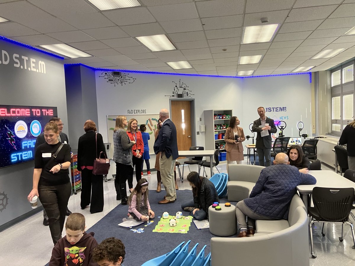 Today we held the Grand Opening to our new STEM Lab. Thanks to all of our community for your support! Special guests today were NJ Senator, Mr. Andrew Zwicker, Executive County Superintendent, Mr. Juan Torres, Superintendent, Dr. McGann and our Board of Education members.