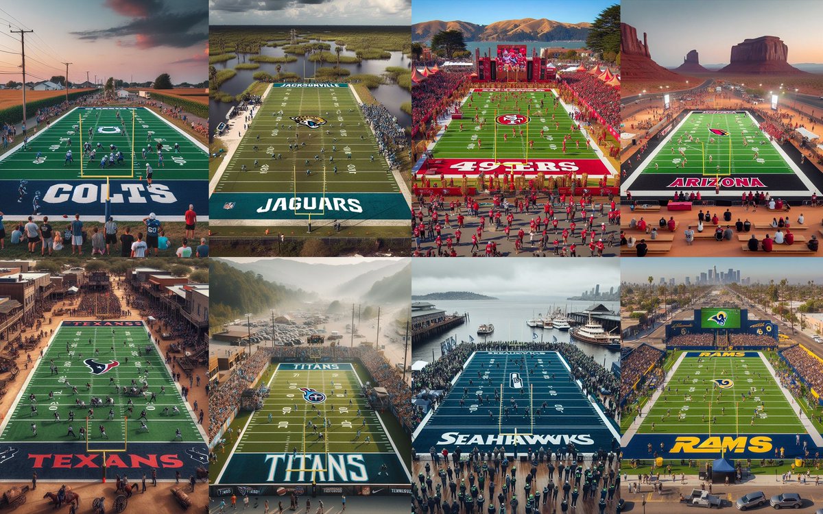 NFLMemes's tweet photo. NFL Street 2024 Home Field concepts 👀🔥 https://t.co/cju1qN4Esm