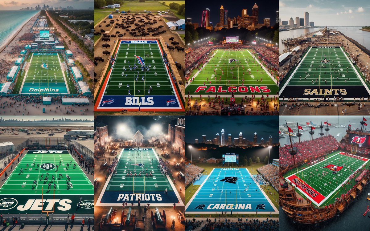 NFLMemes's tweet photo. NFL Street 2024 Home Field concepts 👀🔥 https://t.co/cju1qN4Esm