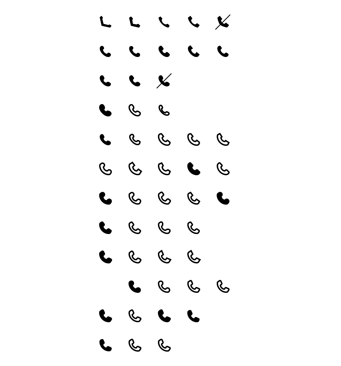 The phone icon is always tough to get right.