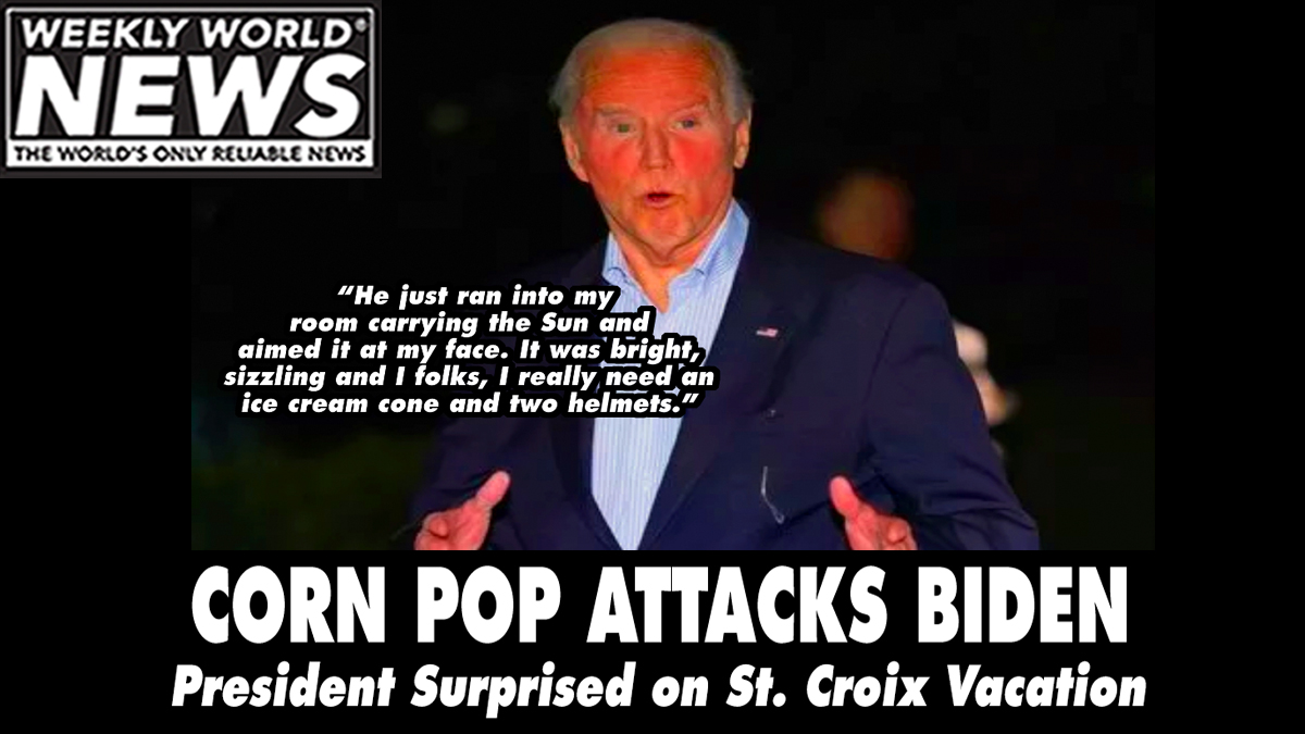 'The thing happened. No big deal. I just want to wish everyone a Happy 2023!

#joebiden #stcroix #vacation #sunburn #cornpop