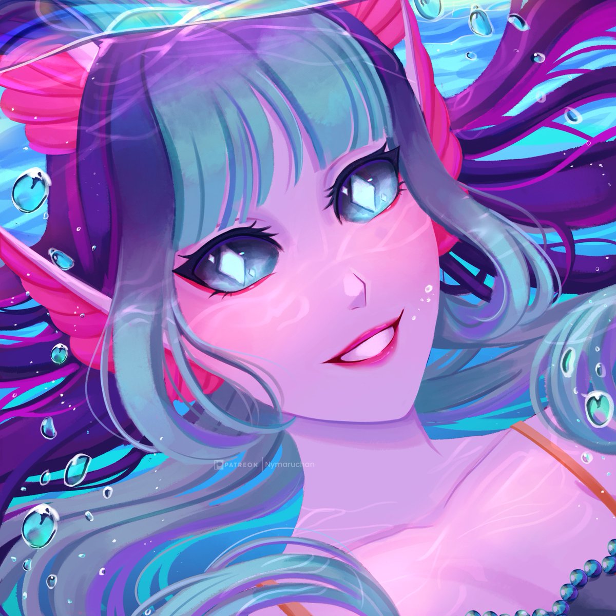 New icon!! 🌊 

It was going to be the last drawing of the year 2023 but ended up being the first drawing of the year 2024

#Mermaid #water