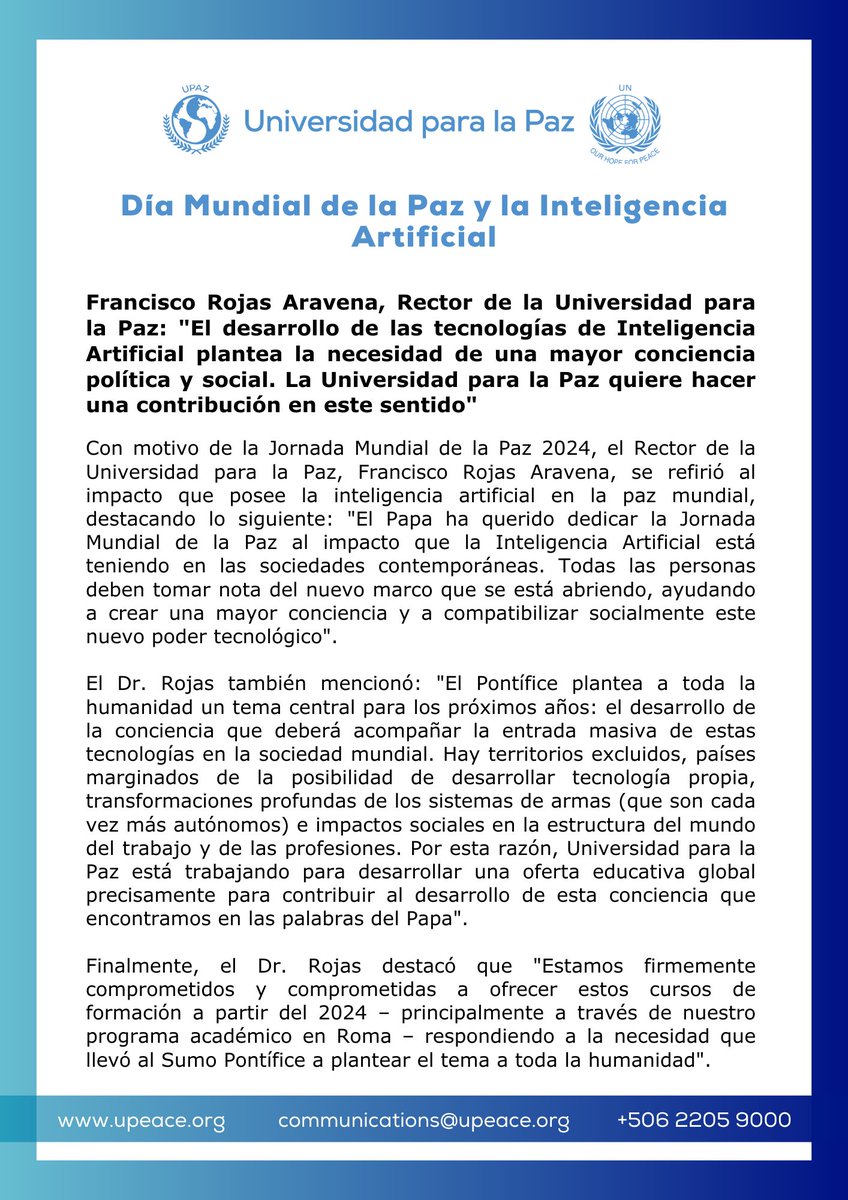 Unveil the Impact of AI on Global Peace AI plays a pivotal role in conflict resolution, with stats showing a significant reduction in incidents. 

At UPEACE, we champion AI as a vital ally in promoting global harmony. Let's build a future where innovation breeds lasting peace!