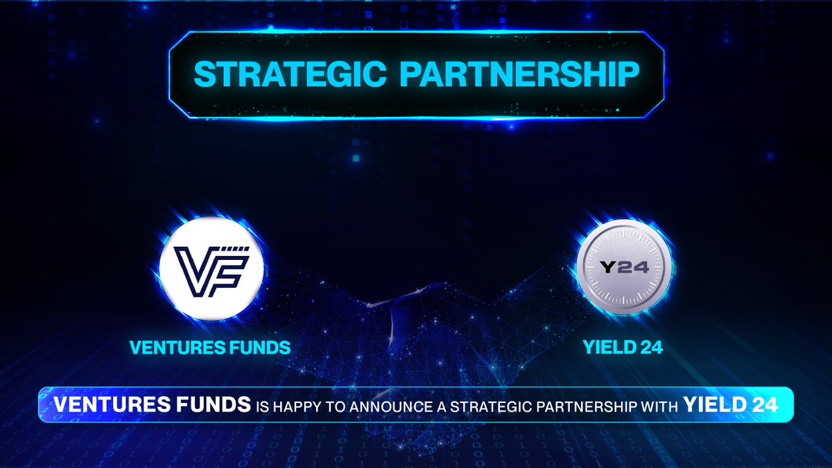 Ventures Funds (@venturesfunds) on Twitter photo 📢Partnership Announcement 📢
We are thrilled to announce the strategic partnership with <a href="/Y24io/">Y24.io - Multiply Your Crypto Holdings</a>
Y24.io the first governance token boosting idle crypto assets with up to 86% APY through liquid ReStaking utility.
💪Let's build together !
#venturesfunds 📢Partnership Announcement 📢
We are thrilled to announce the strategic partnership with <a href="/Y24io/">Y24.io - Multiply Your Crypto Holdings</a>
Y24.io the first governance token boosting idle crypto assets with up to 86% APY through liquid ReStaking utility.
💪Let's build together !
#venturesfunds