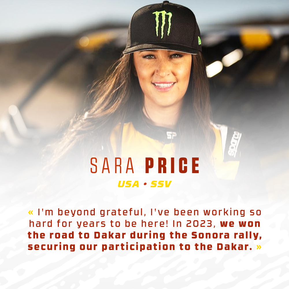 Years of relentless effort paid off with a ticket to Dakar! 🌟🏁 #Dakar2024 <a href="/SaraPriceMX/">Sara Price</a>