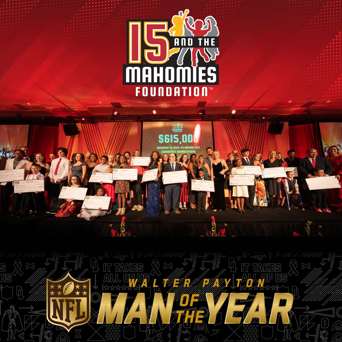 15andMahomies's tweet image. Double voting continues today for the Walter Payton Man of the Year!

Each repost = 2️⃣ votes

#WPMOYChallenge   + 
@PatrickMahomes
