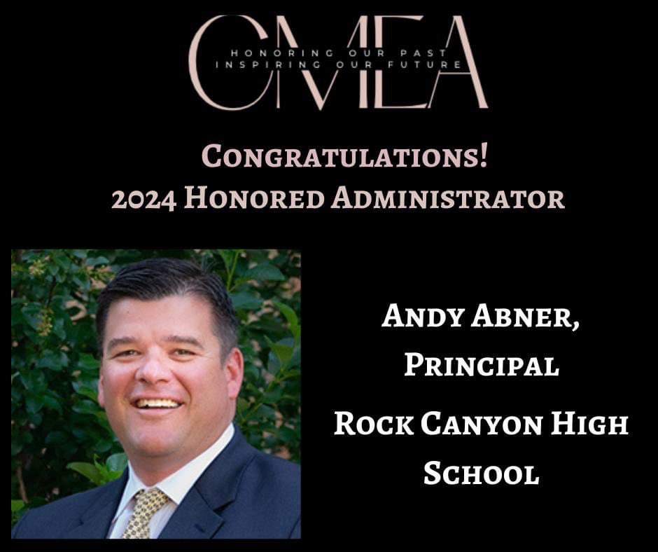 Hey Jags… Give a shout out to our own Mr. Abner!  He was recognized by CMEA Colorado Music Educator Association for being the BEST!!