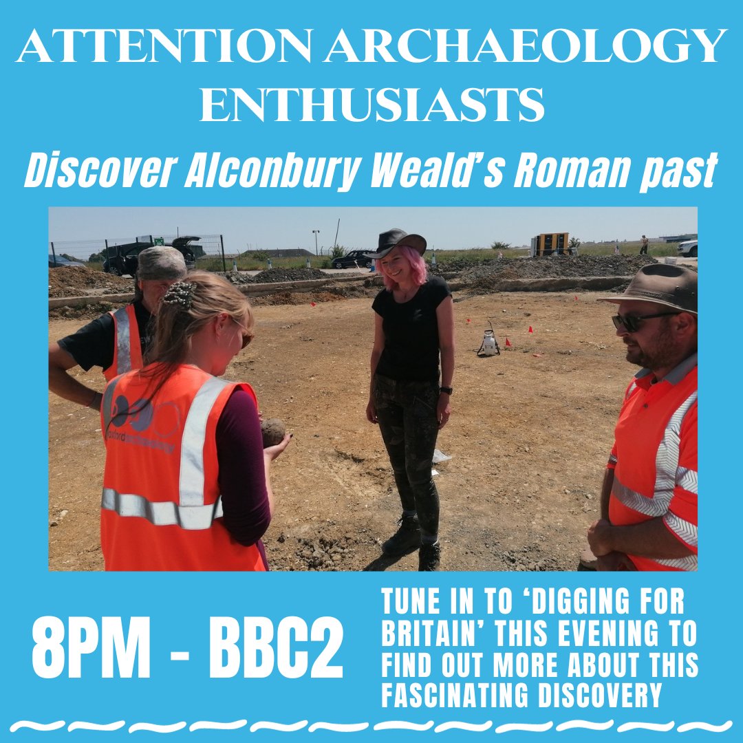 Last summer, @oatweet welcomed @theAliceRoberts and the #DiggingForBritain team to explore an exciting discovery in #AlconburyWeald’s rich heritage ⛏️ Tune into BBC2 at 8pm this evening (or catch up on iPlayer) to find out more about what was discovered! #RomanBritain