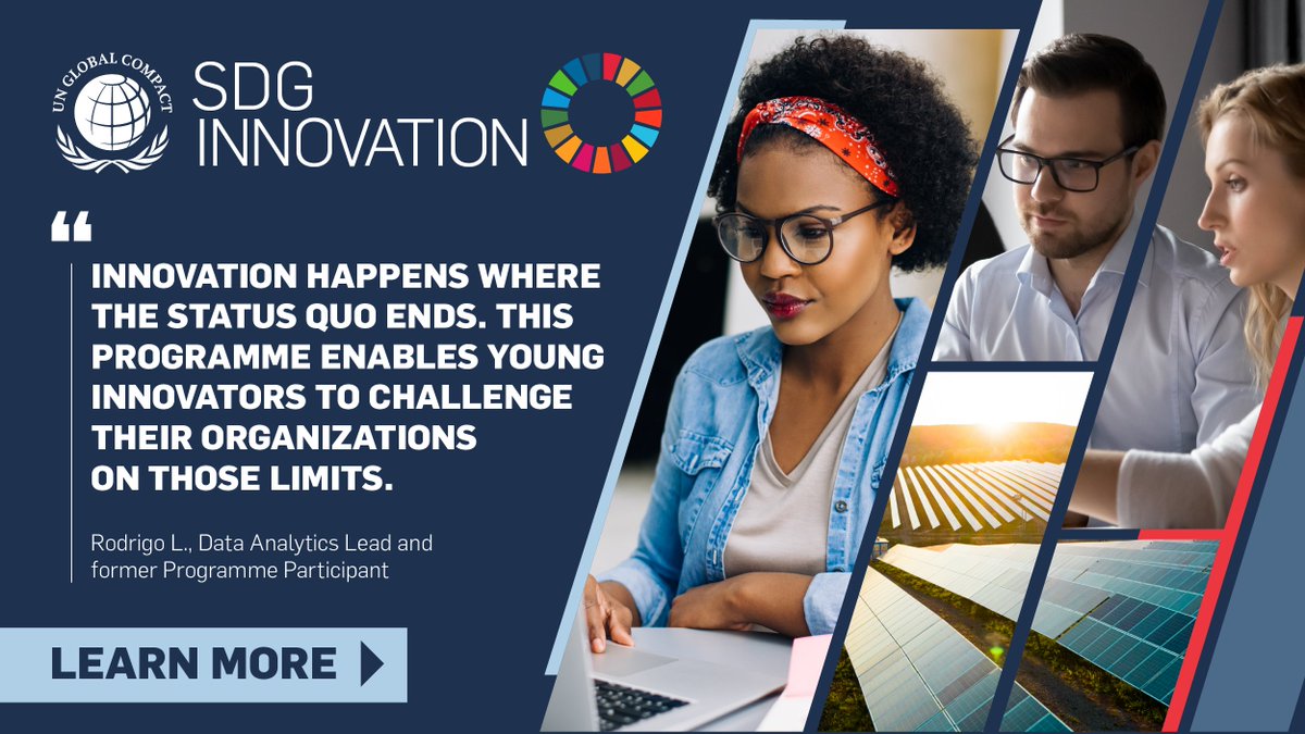 globalcompact's tweet photo. Are you passionate about the SDGs? 

Calling all young professionals of UN Global Compact companies to apply for the SDG Innovation Accelerator for Young Professionals today. 

Learn more at https://t.co/AiS486oCIW https://t.co/e5FRnQ4QZ8