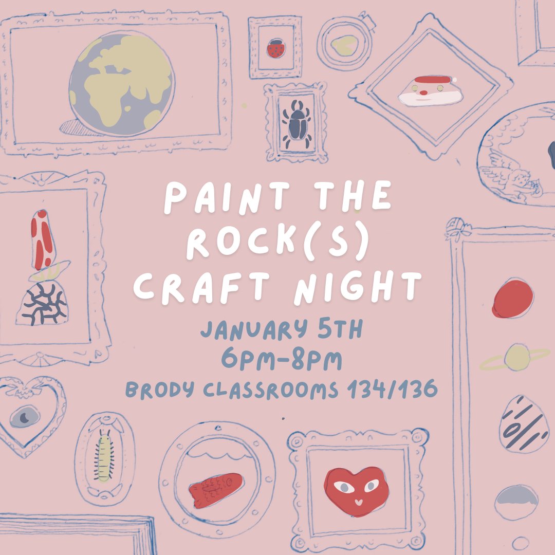 Stop by Brody this Friday to meet some new Spartans and get a taste of the classic MSU tradition by painting your own rocks to take with you! Enjoy this fun night of crafts to ease you into the semester 🎨 🖌