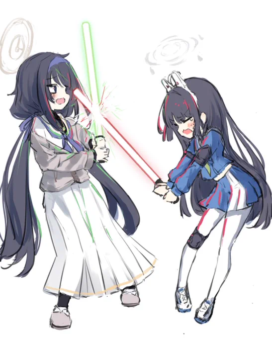 フォース突然目覚めるミユ...とウイ(???) #ブルアカ