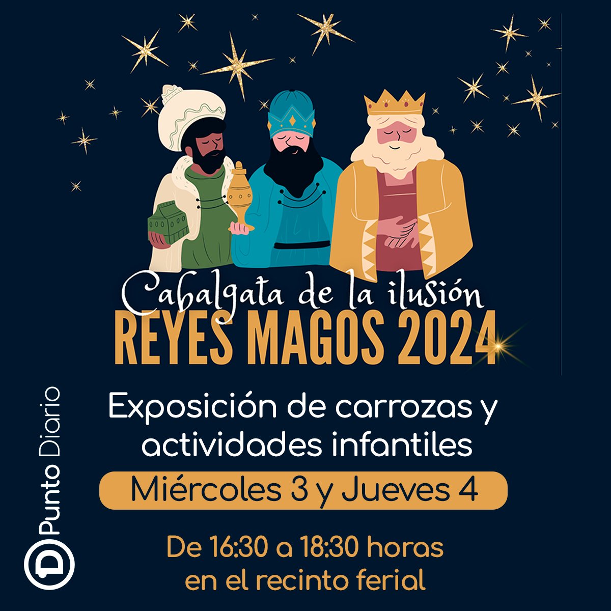 Dentro de las actividades organizadas en vísperas de la llegada de los Reyes Magos a Lebrija, tenemos la exposición de las carrozas de la Cabalgata y actividades infantiles en el recinto ferial.

📲 puntodiario.com/cabalgata-reye…