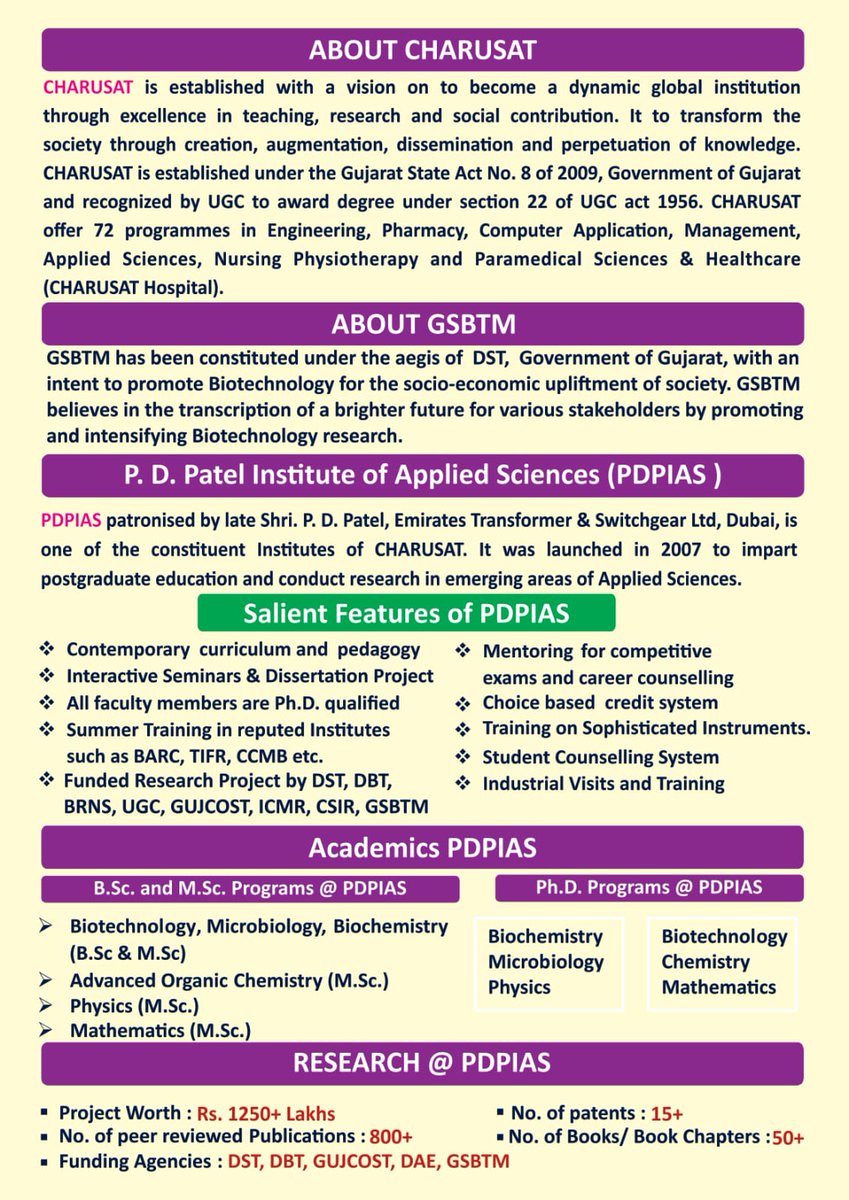 PDPIASCHARUSAT1's tweet photo. The date of this year's "Science Manthan 2024" is scheduled for Saturday, February 17, 2024. The purpose of the event is to instill a scientific temper in science undergraduate and postgraduate students. https://t.co/Qduf2HSuIC