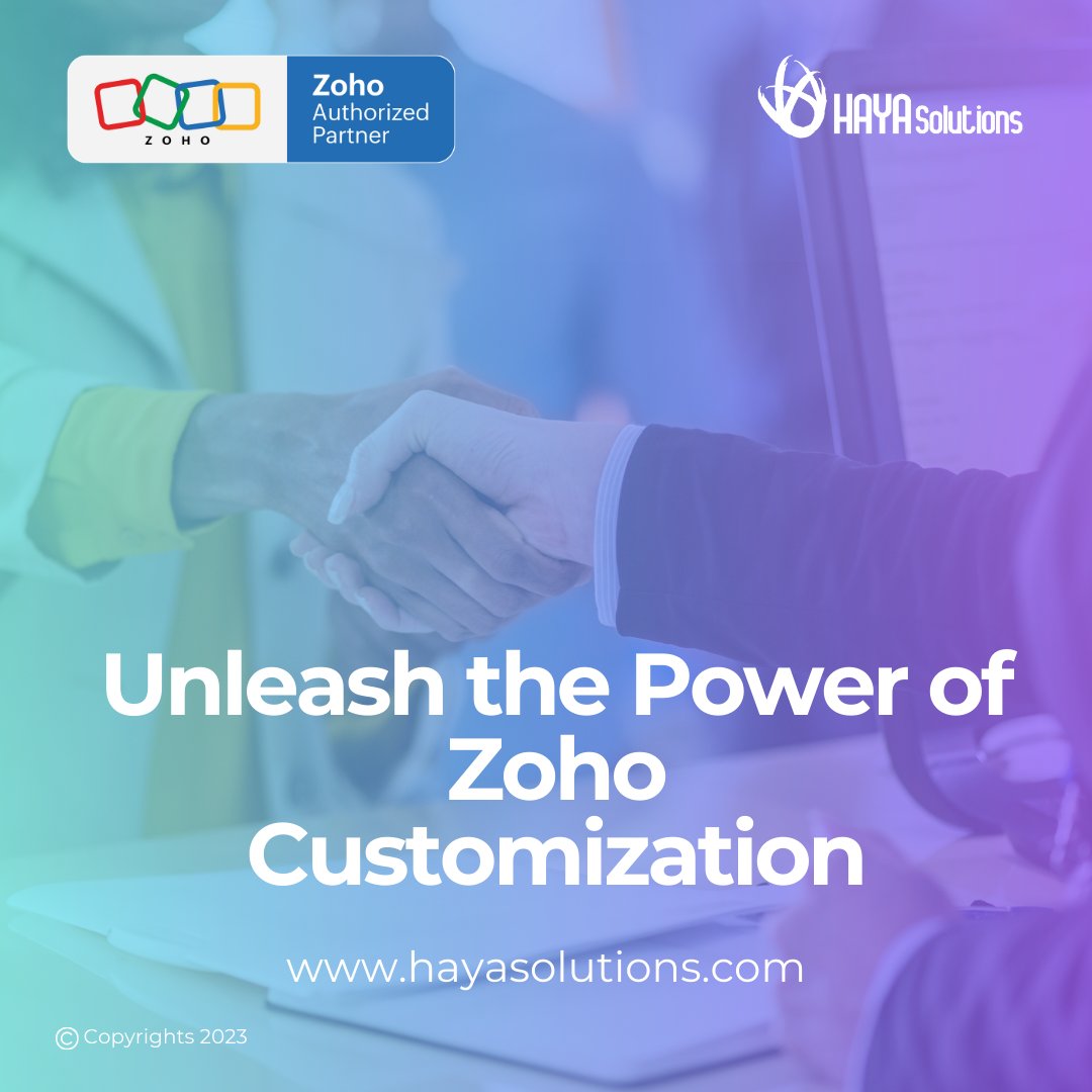 HayaSolutions's tweet image. 🚀 Unleash the Power of Zoho Customization! 🌐✨
Ready to transform your business game? Discover the game-changing benefits of Zoho customization.
🚀💻Explore the possibilities: bit.ly/3QW7P9l
#ZohoCustomization #BusinessInnovation2024