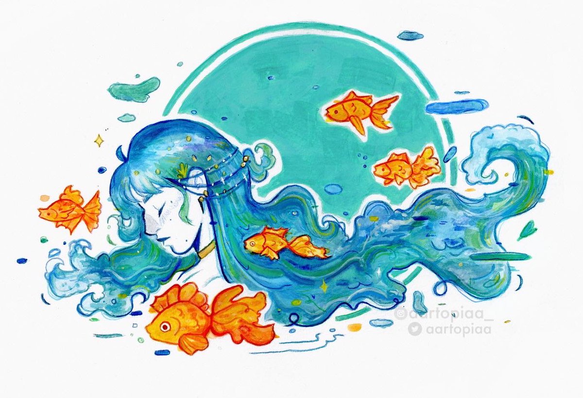 aartopiaa's tweet photo. 🌊🐠💙✨
.
#art #arte #water #goache #illustration #artwork #artist #goachepainting #goachepaper #ilustracion #traditionalart #artetradicional https://t.co/r6Huwp9e8n