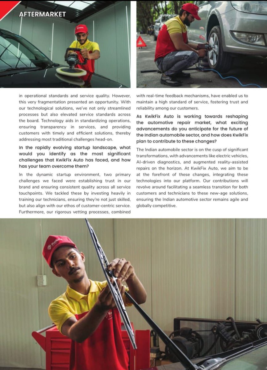 kwikfixindia's tweet image. Grateful to MOTORINDIA for showcasing our startup journey in their esteemed auto magazine. This recognition fuels our determination to tirelessly offer doorstep car repair services, addressing the auto repair needs in India with utmost dedication and innovation.

#KwikfixAuto