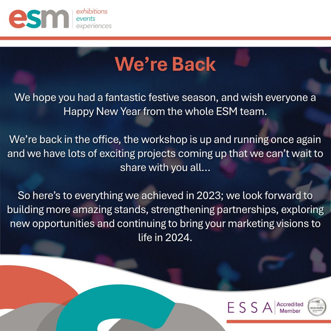 Happy New Year from all of us here at ESM.
#happynewyear #backtowork #exhibitions #esm