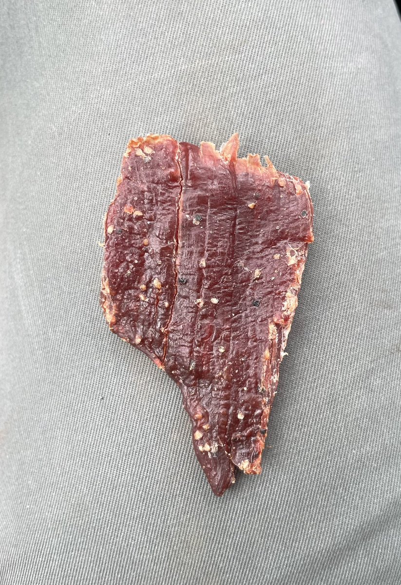 And, you can only imagine what this childhood “cartographer” ‘s first reaction to this beef 🥩 jerky’s shape was… (being from the Left Coast of America.)