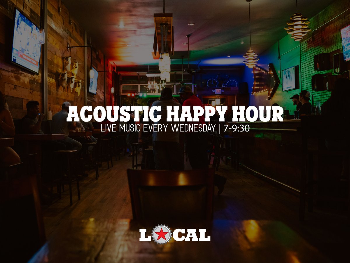 localbarlubbock's tweet photo. Enjoy live music every Wednesday during Acoustic Happy Hour 🎶😌 https://t.co/0AjV13DeL9