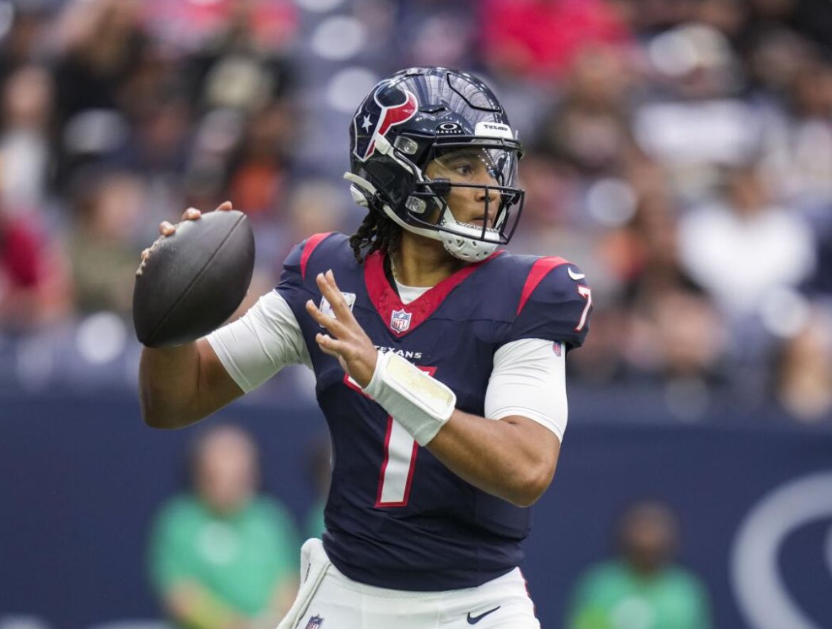 htowncritic's tweet photo. Texans were 3-13-1 last year. They drafted C.J. Stroud, are currently 9-7, and if they win this week will be in the playoffs.

Panthers were 7-10 last year. They traded up for Bryce Young and are currently 2-14. https://t.co/4nTZVTcpp0