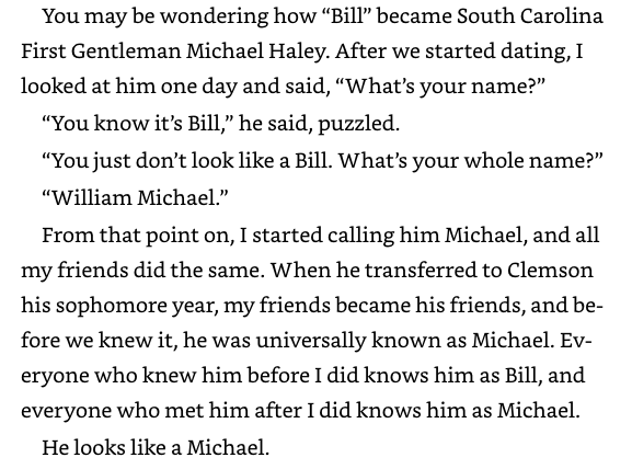 awprokop's tweet image. Nikki Haley renamed her husband