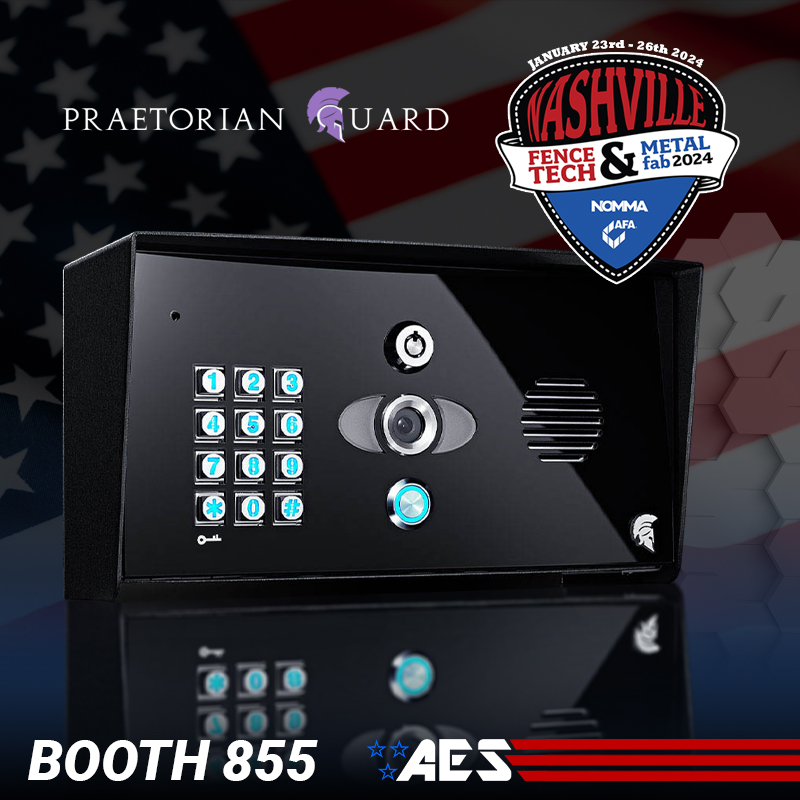 Brace yourselves for the Praetorian Guard Video Intercom! Experience unmatched security at Fencetech, Booth 855.  aesglobalus.com/praetorian-gua…

#VideoIntercom #Fencetech2023 #SecurityInnovation #intercoms #accesscontrol #telephoneentry #aeseloop #gateautomation #fencetech