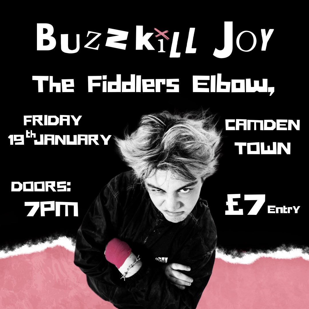 get urself down to my first ever gig at the iconic fiddlers elbow in camden town. lets make it a fkn night to remember 💜💜💜

#firstgig #buzzkilljoy #camdentown #camdenmusic #fiddlerselbowcamden #livemusic #liveshow #londonmusic #alternative #altrock #gig