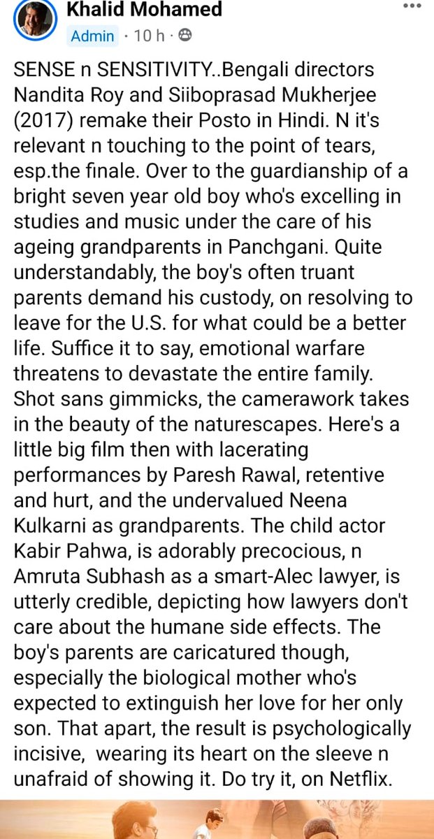 Thank you sir for your kind words of appreciation…means a lot to us🙏 @Jhajhajha #ShastryVirudhShastry @neenakulkarni @SirPareshRawal @shivpanditt @mimichakraborty @anusinghc @actormanojjoshi @AmrutaSubhash @KabirPahwa23 #KevinVaz @andhareajit @nanditawindows @shibumukherjee