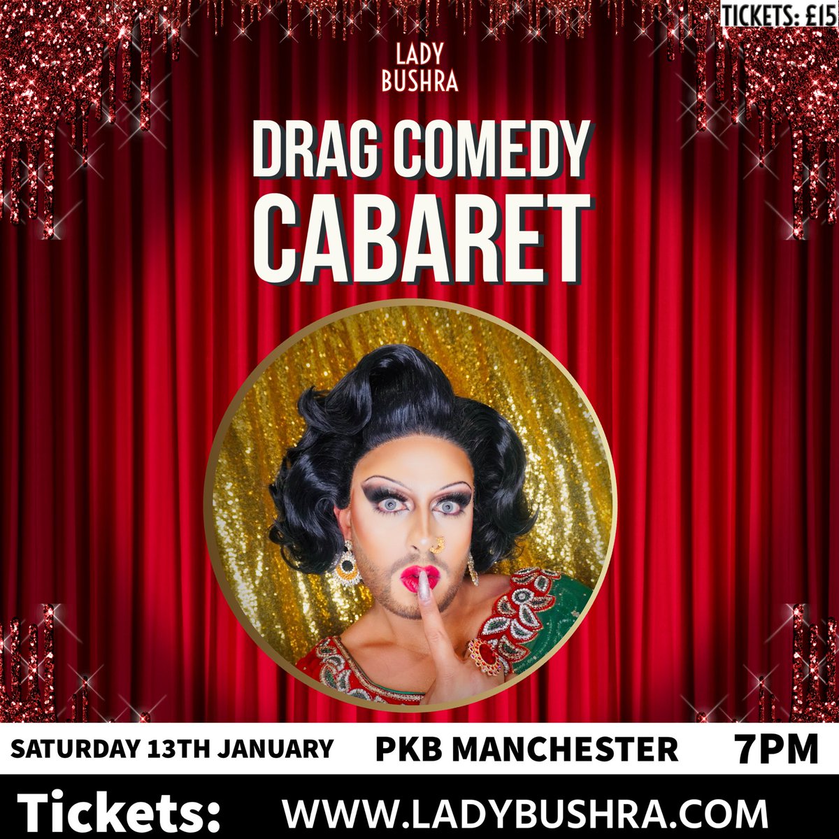Manchester! I present to you my first Comedy Cabaret of the year! Come down next week to beat your January blues and have a great, hilarious and silly time with me! 🥳
•
🗓️Sat 13th Jan
📍: PKB Angel Gardens
💰: £15PP
🎟️: tinyurl.com/mr36y6t4