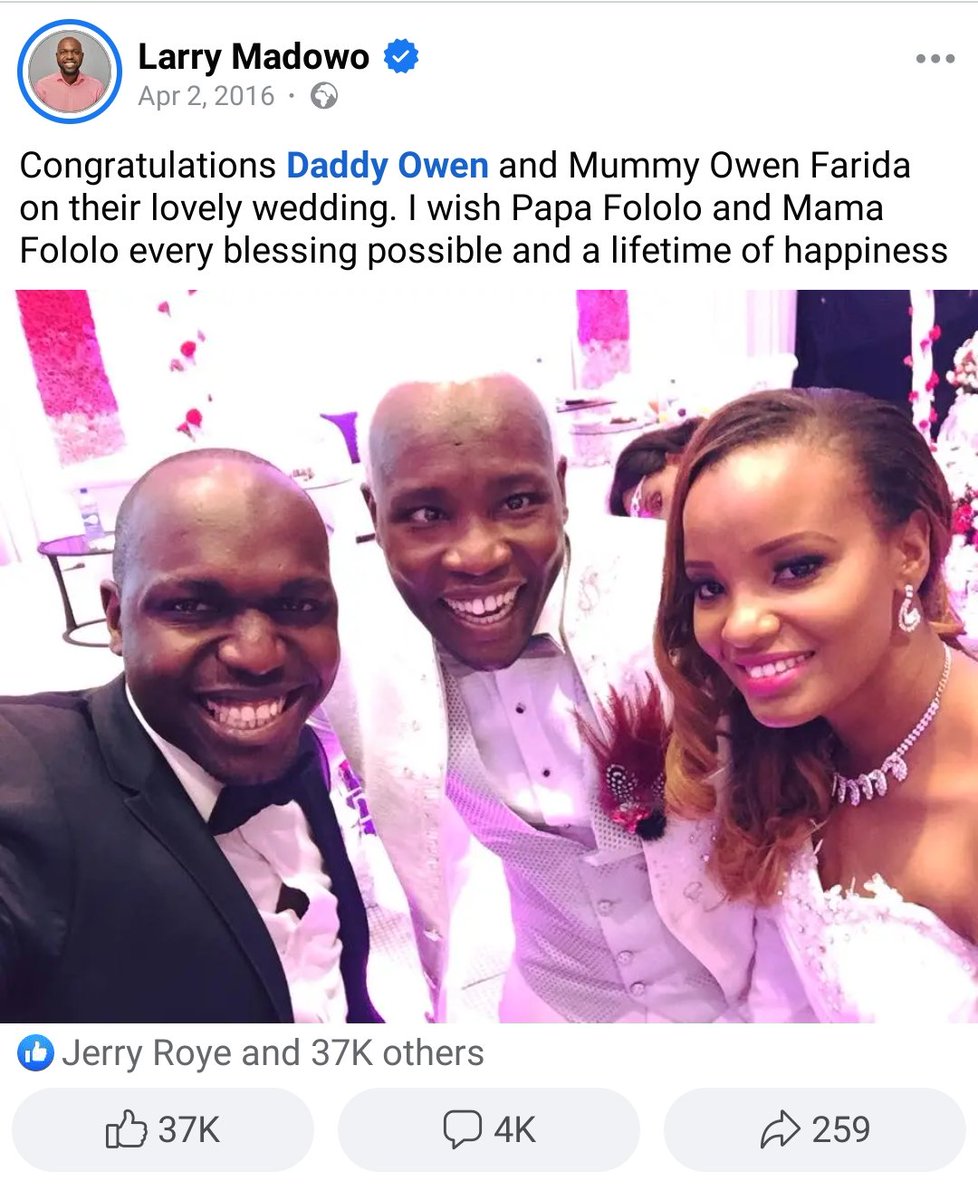 RajiniENicholas's tweet photo. Congratulations to Daddy Owen and Mama Faridah, ndio natoa simu kwa fundi? https://t.co/zFKGwqDwU3