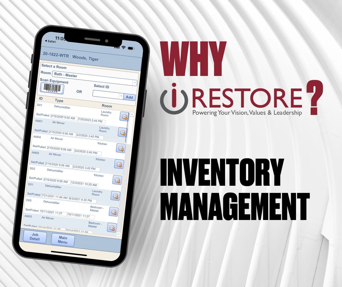 _iRestore's tweet photo. Streamline chaos with our innovative inventory management system. 

Schedule your demo today, and let us show you how to manage your chaos. Learn more: https://t.co/zBZLhp2qNb

#iRestore #EquimentManagement https://t.co/CNPX81MefJ