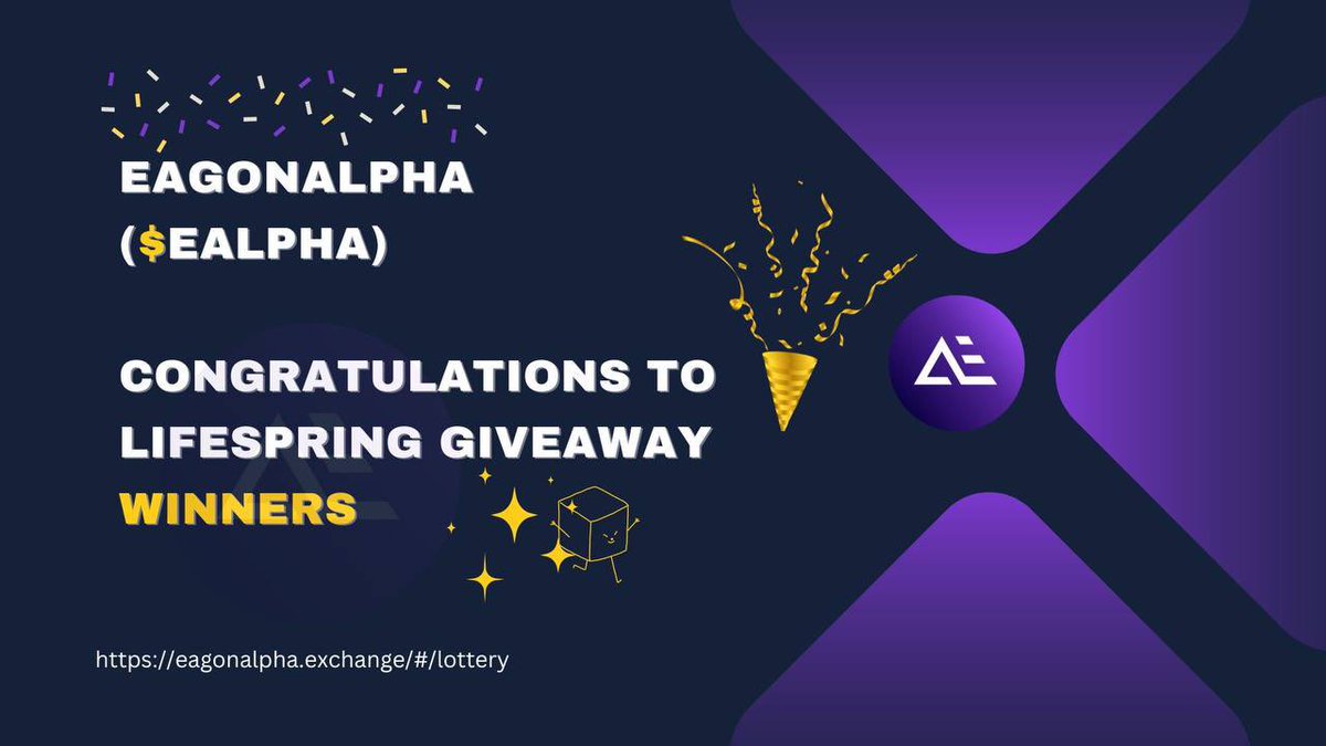 🥁🥁🥁🥁🥁🥁🥁🥁🥁🥁
Congratulations to all the winners of the LifeSpring Giveaway!
The prizes have been paid out as promised, and we hope they bring you joy and excitement. We truly appreciate your participation and support.

🏆🏆🏆🏆🏆🏆🏆🏆🏆🏆🏆🏆