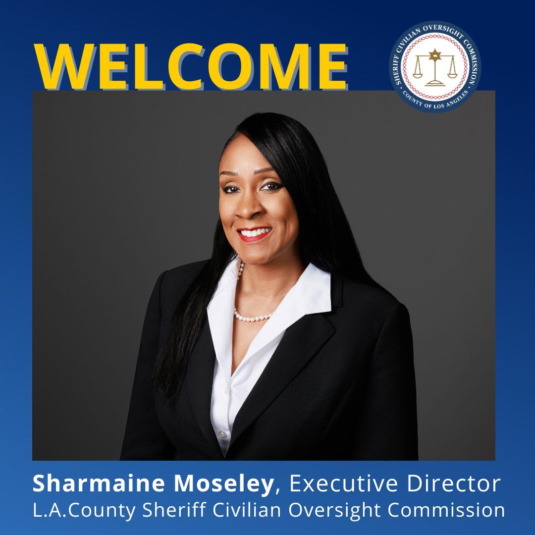 Sharmaine Moseley has been appointed as the Executive Director for @LACountyCOC. With over 20 yrs experience, she has successfully managed & supported civilian oversight of law enforcement agencies & built strong relationships with the community. More: bit.ly/420Gvw5