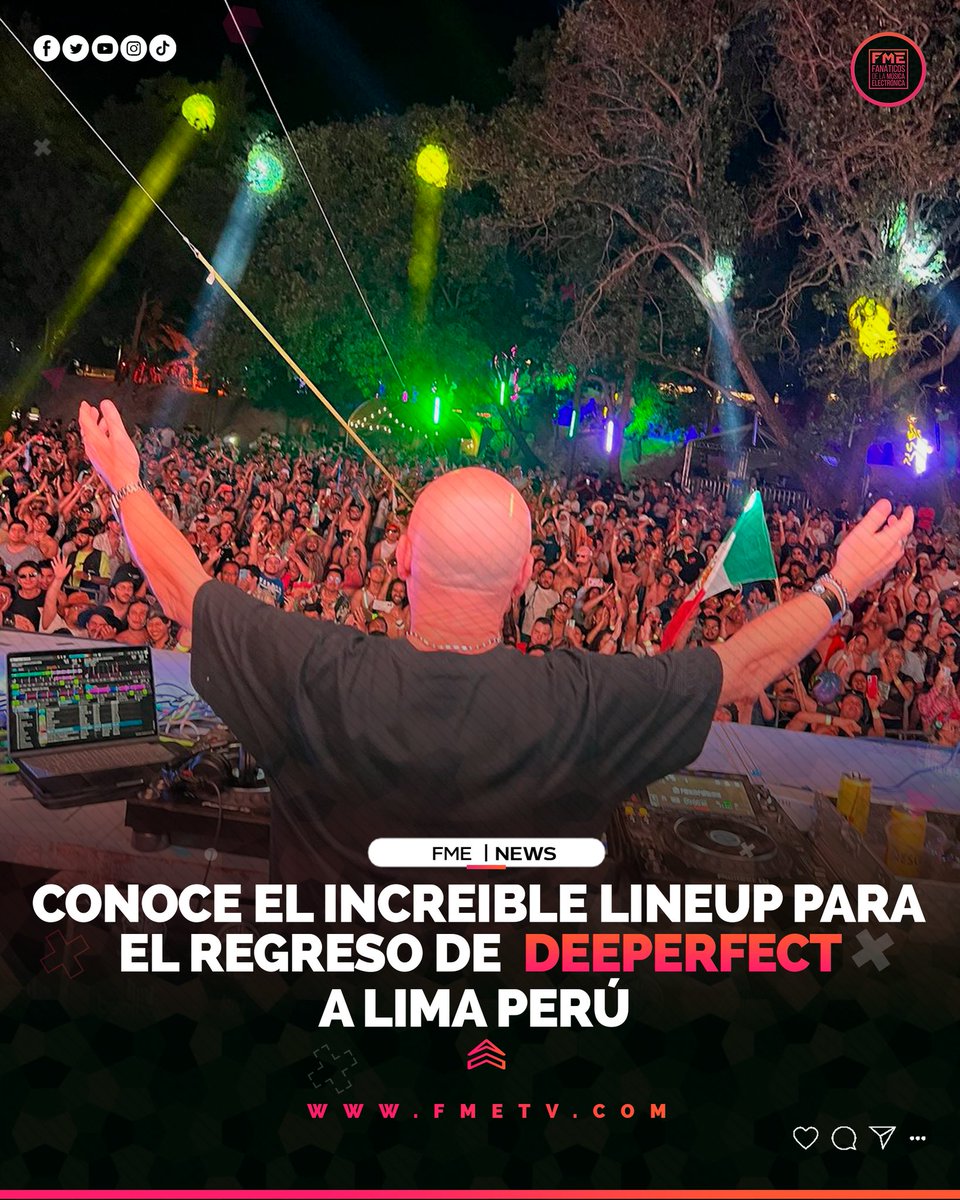FMETVCOM's tweet photo. #Eventos | Deeperfect regresa con todo a nuestra bella ciudad. 🔥 🇵🇪

Este 6 de Enero viviremos una experiencia única donde podremos presenciar en vivo los sets de @richyahmed, @ammoavenue, @manugonzalezibz &amp; @stefanonoferini.
---
🔝 @vastiongroup
---
#deeperfect #techno https://t.co/TxMgD0FUOW