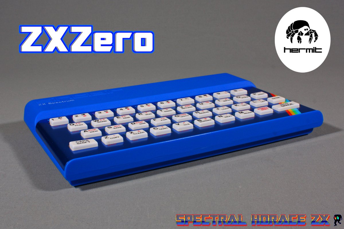 Hermit Retro ZX Zero in a custom blue case with white keys from ZX Renew.
#hermitretro #zxzero #zxrenew #sinclair #zxspectrum #sirclivesinclair #spectralhoracezx