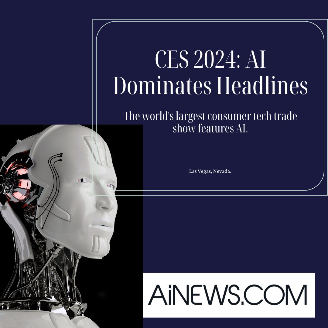 AiNewsDotCom's tweet image. AI will take center stage at CES 2024. Companies are expected to tout products &amp;amp; services that feature AI 

Learn more: investors.com/news/technolog…

#AiNews #ArtificialIntelligenceTechnology #ArtificialIntelligenceDevelopment #TechEvent #CES2024