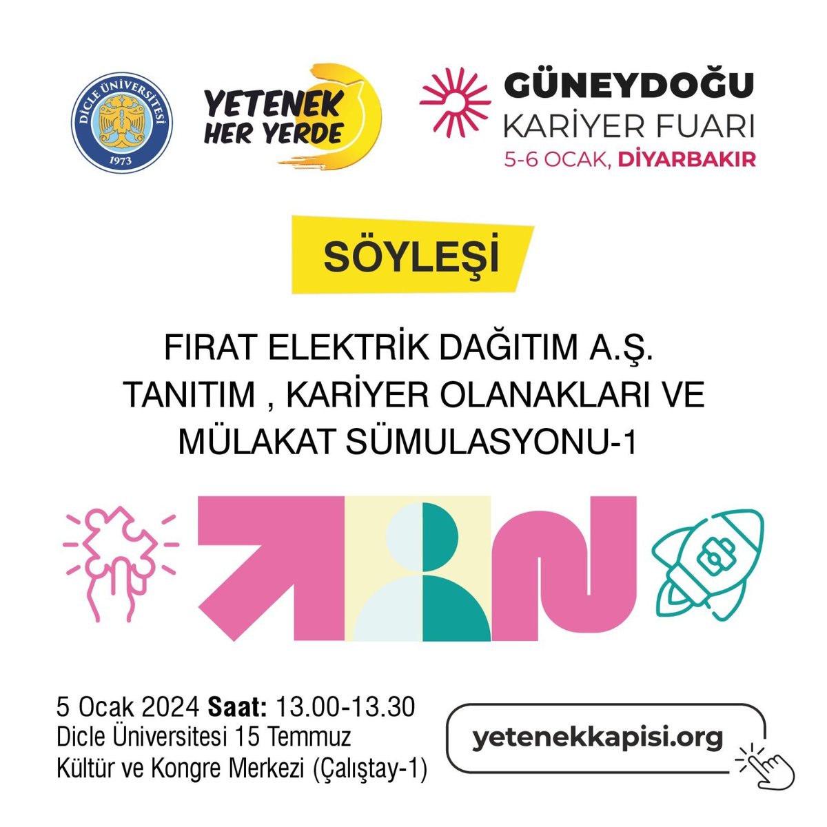 dicleuni1973's tweet photo. 📢 ⭐GÜNEYDOĞU Kariyer Fuarı 5-6 Ocak'ta #DicleÜniversitesi'nde⭐ https://t.co/3thQQQD88L