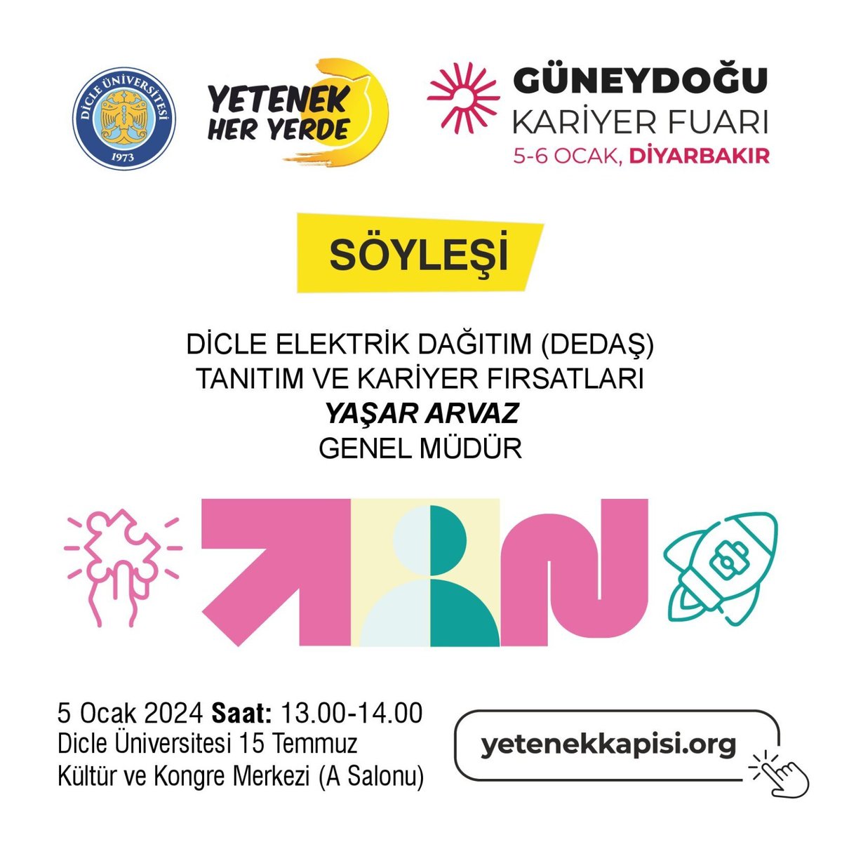 dicleuni1973's tweet photo. 📢 ⭐GÜNEYDOĞU Kariyer Fuarı 5-6 Ocak'ta #DicleÜniversitesi'nde⭐ https://t.co/3thQQQD88L