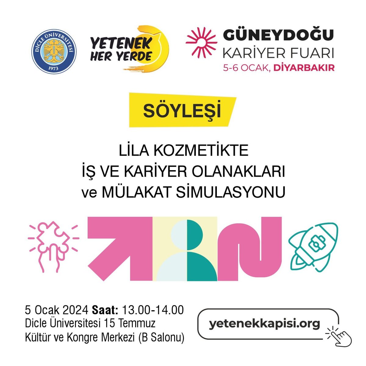 dicleuni1973's tweet photo. 📢 ⭐GÜNEYDOĞU Kariyer Fuarı 5-6 Ocak'ta #DicleÜniversitesi'nde⭐ https://t.co/3thQQQD88L