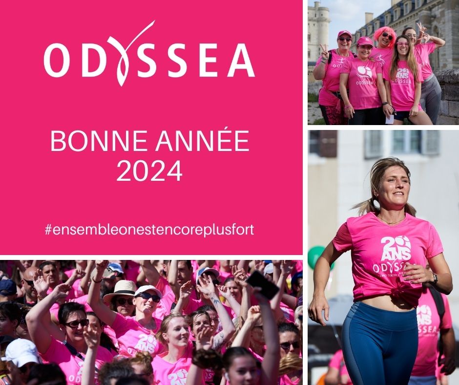 Bonne année 2024 ! L'année 2023 fut exceptionnelle avec une collecte record : 1.700.000 € Nous vous attendons sur les 13 courses Odysséa 2024 pour continuer la lutte contre le cancer du sein 🎀 Retrouvez toutes les informations sur notre site : odyssea.info