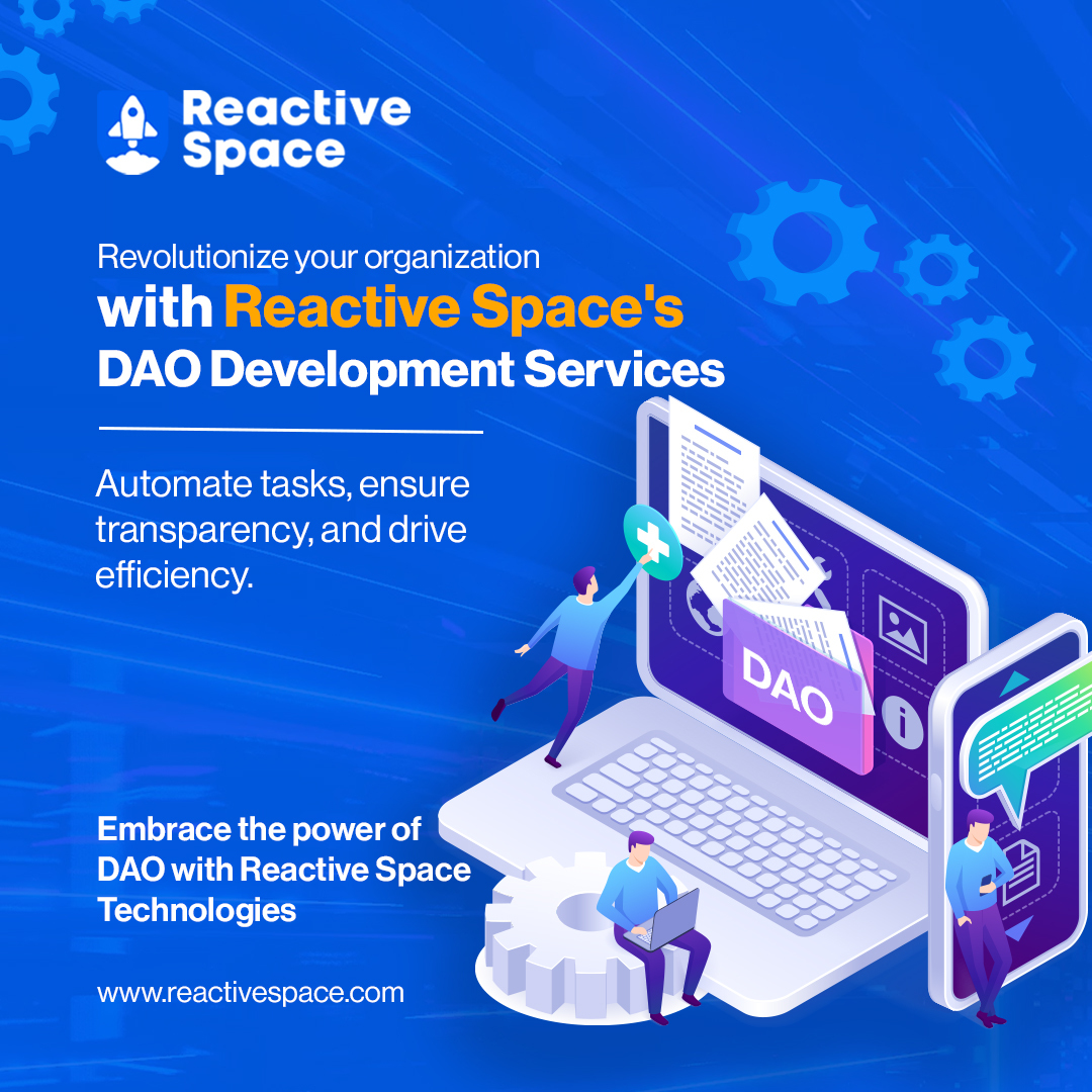 ReactiveSpaceIT's tweet image. Build a Future of Trust and Efficiency: Leverage Reactive Space's DAO development expertise to automate processes, enhance transparency, and empower your organization.
#DAOSolutions #OrganizationalTransformation #ReactiveSpace