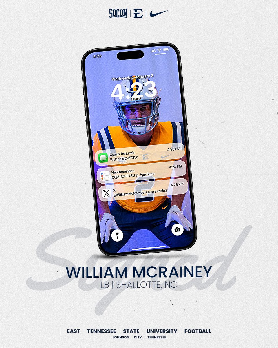 SIGNED🖊️ Buc Nation, give a warm Johnson City welcome to our newest Buccaneer, @williammcrainey! ⚔️🏴‍☠️ #BurnTheBoats #TogetherWeWin