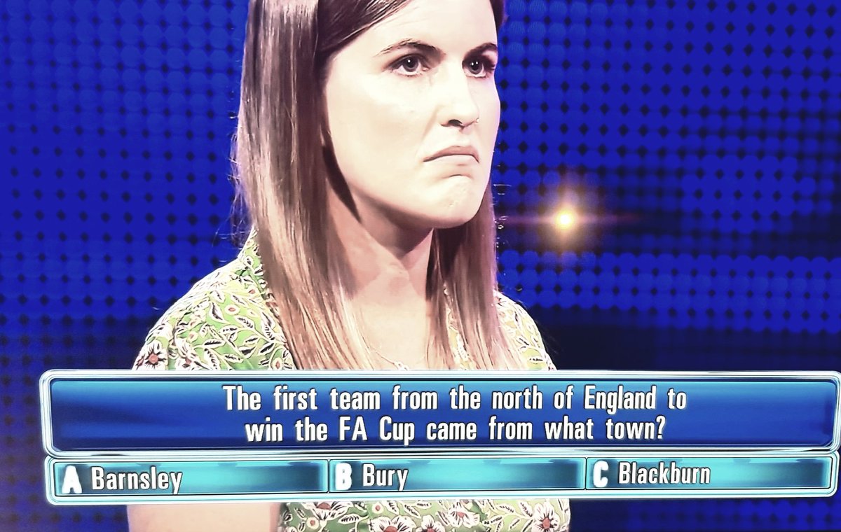 This has just been on The Chase. The answer is not Blackburn Rovers. 
What is it? 😏