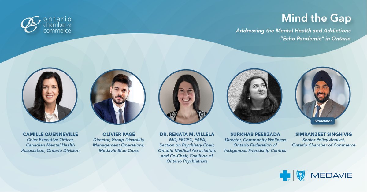 On Jan. 23, the <a href="/OntarioCofC/">Ontario Chamber</a> will host expert panelists Camille Quenneville, Dr. Renata M. Villela, Olivier Pagé, Surkhab Peerzada, and moderator Simranzeet Singh for a discussion on addressing the mental health “echo pandemic.” Don’t miss out! Register today.