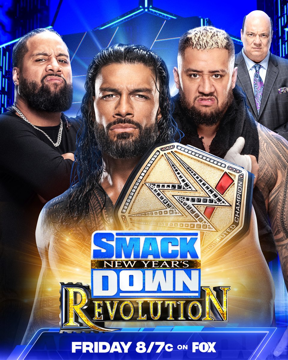 THIS FRIDAY at #SmackDown New Year's Revolution

The Head of the Table <a href="/WWERomanReigns/">Roman Reigns</a>!

🇨🇦 VANCOUVER
🎟️ TICKETS ON SALE NOW: wwe.com/event/this-fri…
